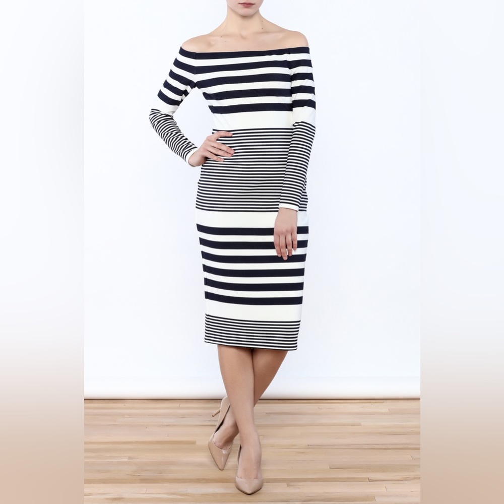 NWT new with tags Eliza J striped midi dress size 8